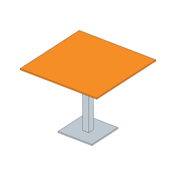 Mesa Rectangular Fenólica 1011 Naranja